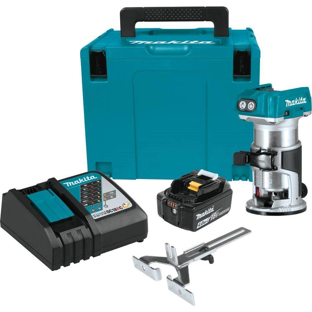 XTR01M8J 18V  Lithium-Ion Compact Brushless Cordless Fixed Base Router Starter Kit (4.0Ah)