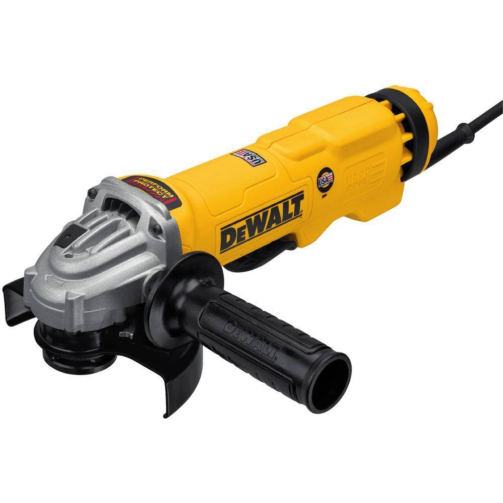 DWE43114N 13 Amp Corded 4.5   5 in. Angle Grinder with No-Lock-On Paddle Switch