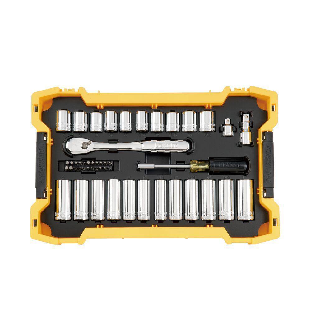 DWMT45403 3/8 in. and 1/2 in. Drive Mechanics Tool Set with Toughsystem Trays (85-Piece)