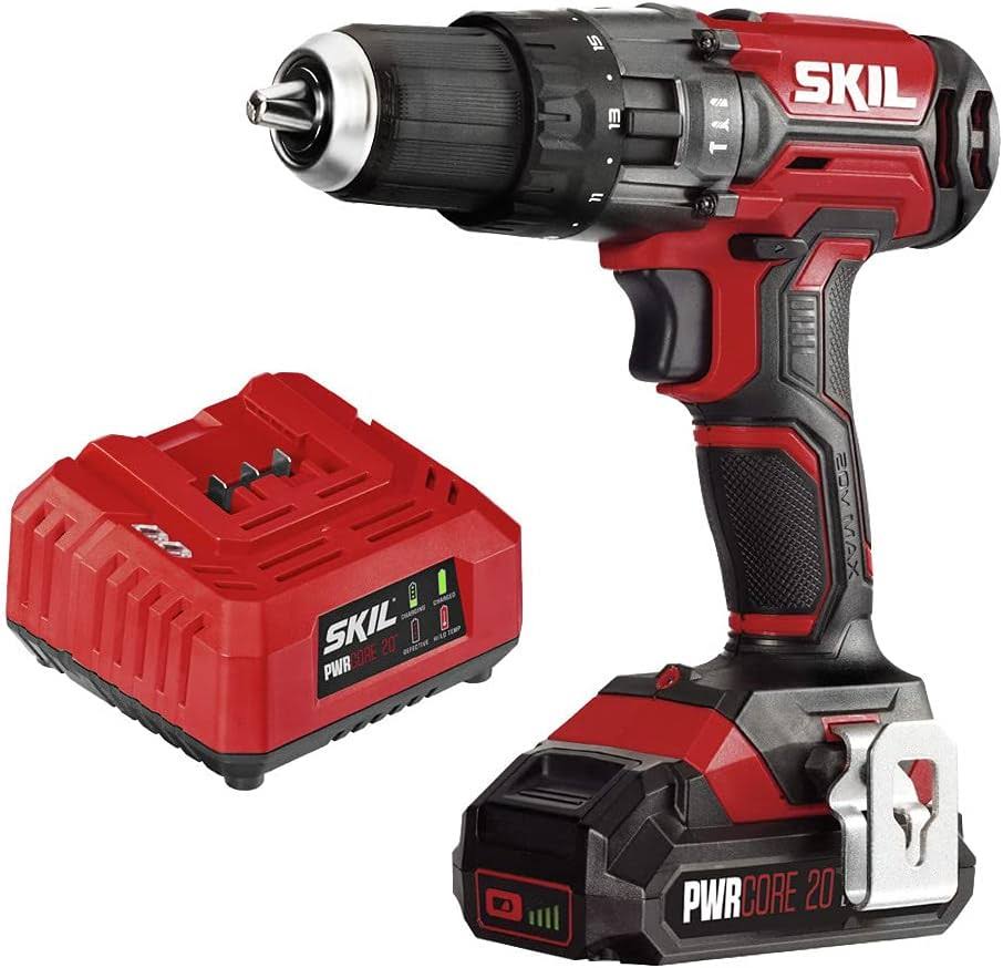 20V 1/2 Inch Hammer Drill, Includes 2.0Ah PWRCore 20 Lithium Battery and Charger   HD527802