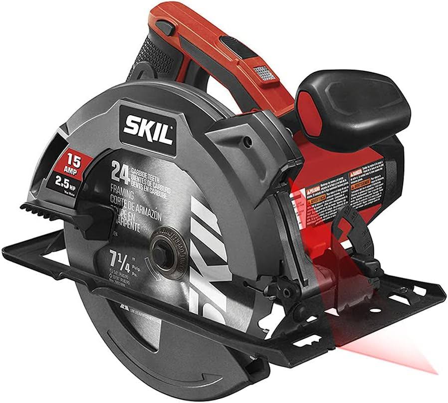 15 Amp 7-1/4 Inch Circular Saw with Single Beam Laser Guide   5280-01