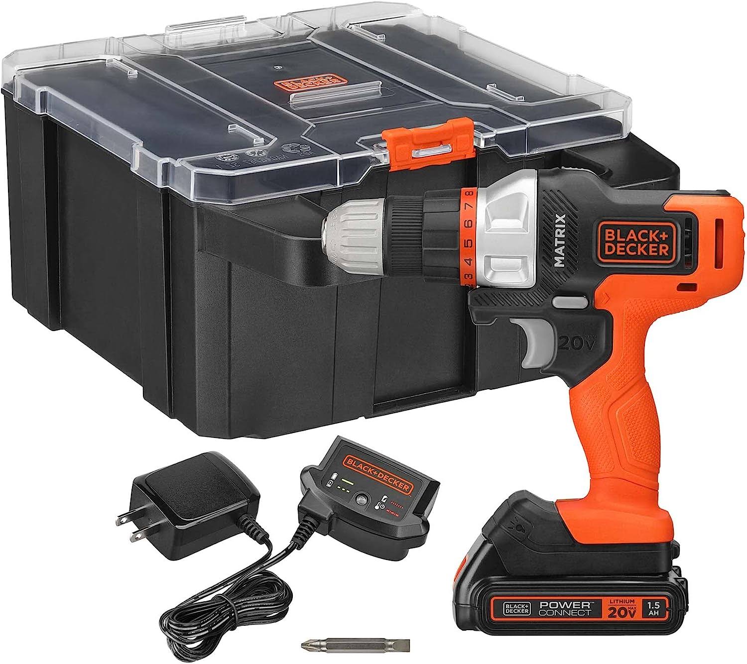 MATRIX 20V MAX* Drill Kit with Storage Case (BDCDMT120CSTFF)