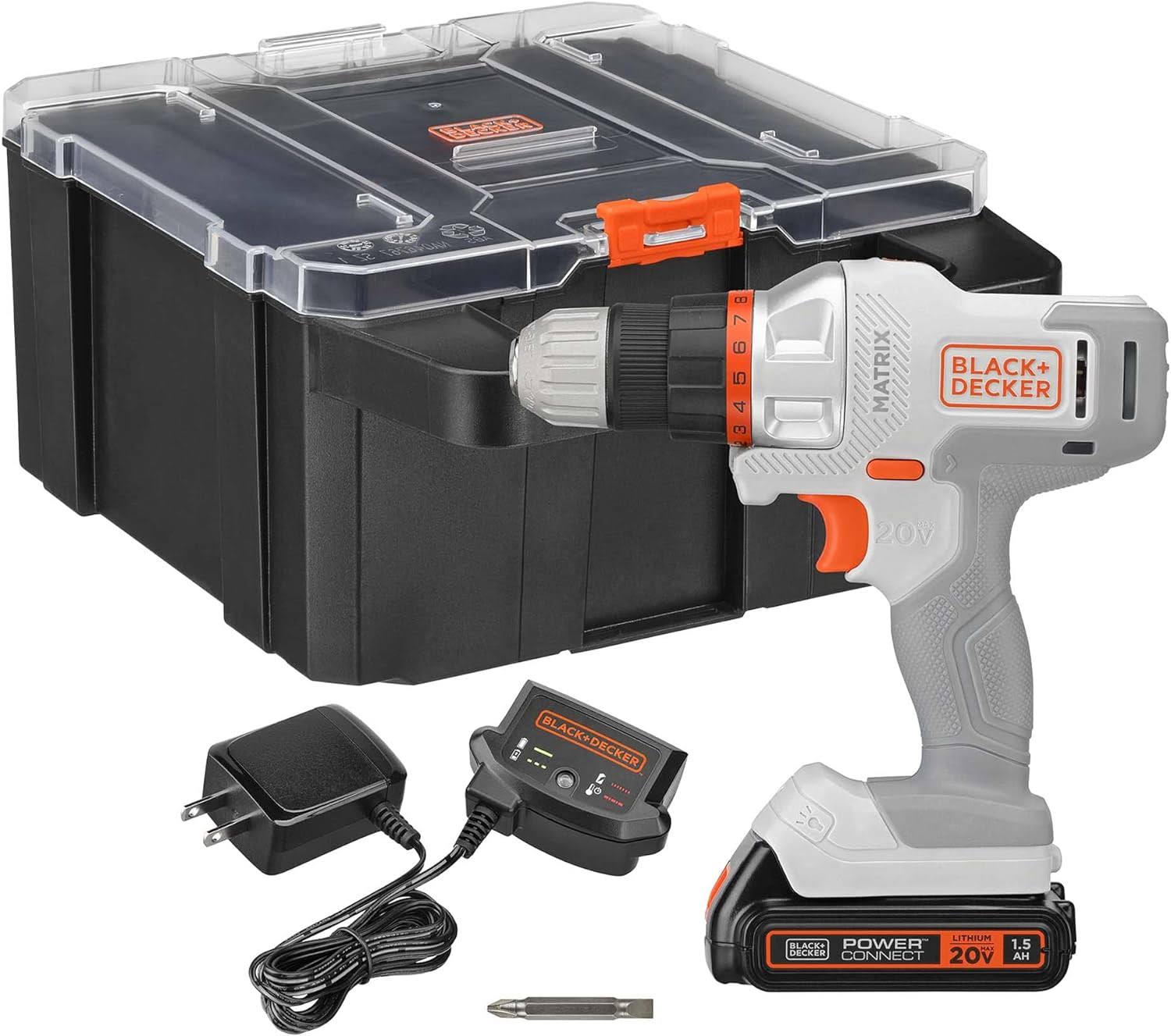 MATRIX 20V MAX* Drill Kit with Storage Case (BDCDMT120WCSTFF)