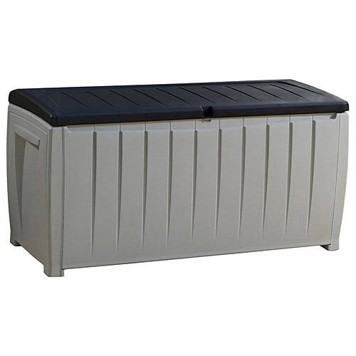 Novel Outdoor All-Weather 90 Gallon Plastic and Resin Deck Box, Black
