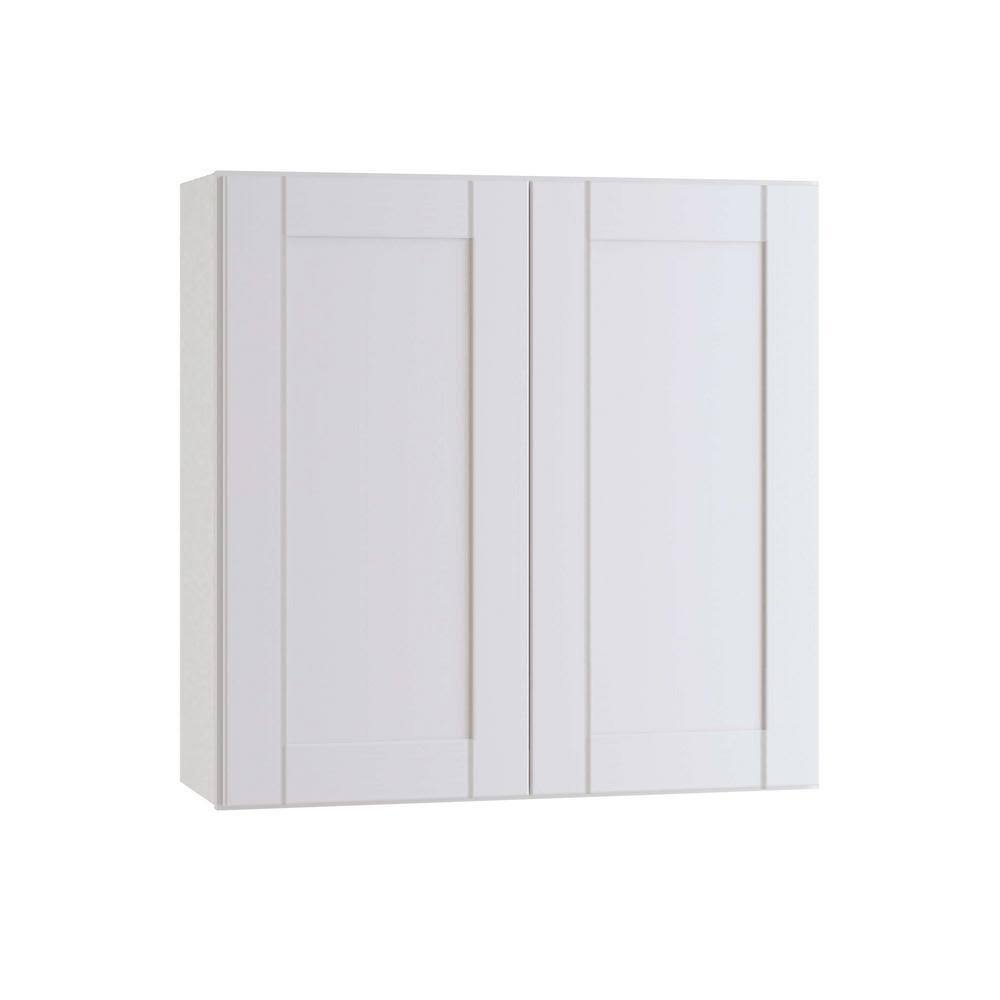Contractor Express Cabinets W2430-AVW Vesper White Shaker Assembled Plywood Wall Kitchen Cabinet with Soft Close 24 in. x 30 in. x 12 in.