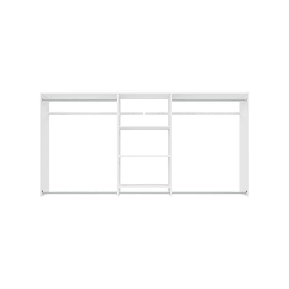 WH52 Hanging 60 in. W   96 in. W White Wood Closet System