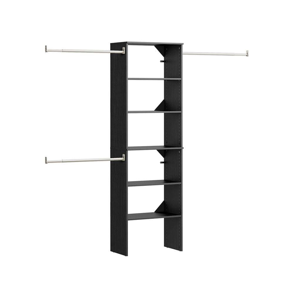4370 Style+ 84 in. W   120 in. W Noir Wood Closet System
