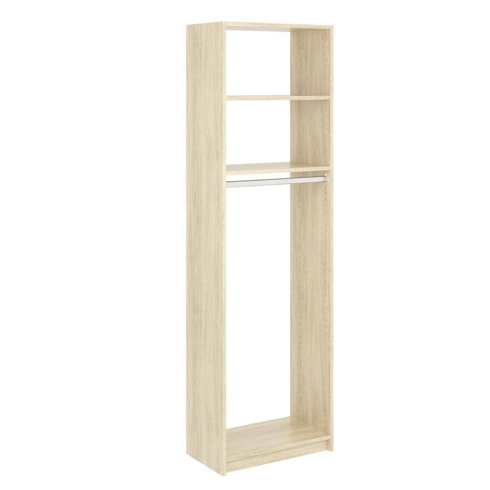 SNT2-MJ 14 in. W D x 25.375 in. W x 84 in. H Wheat Medium Hanging Tower Wood Closet System