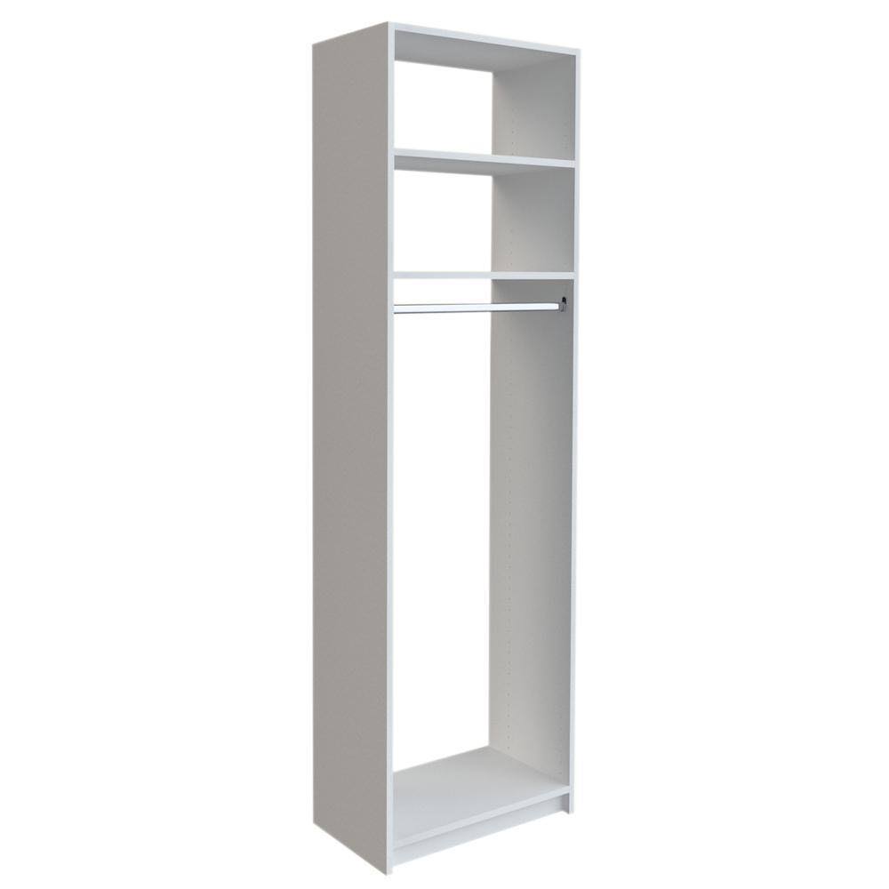 SNT2-WH 14 in. D x 25.375 in. W x 84 in. H White Medium Hanging Tower Wood Closet System Kit
