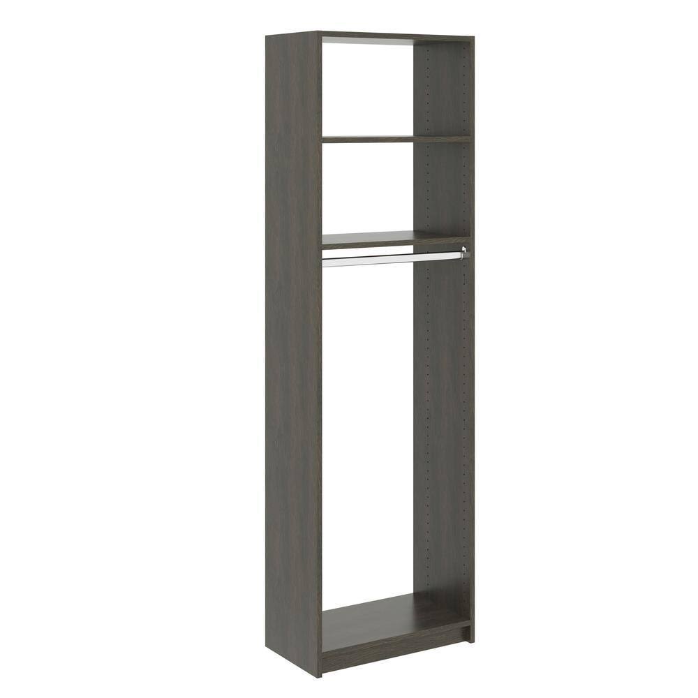 SNT2-SK 14 in. W D x 25.375 in. W x 84 in. H Bistro Medium Hanging Tower Wood Closet System