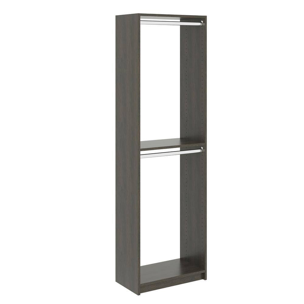 SNT1-SK 14 in. W D x 25.375 in. W x 84 in. H Bistro Double Hanging Tower Wood Closet System