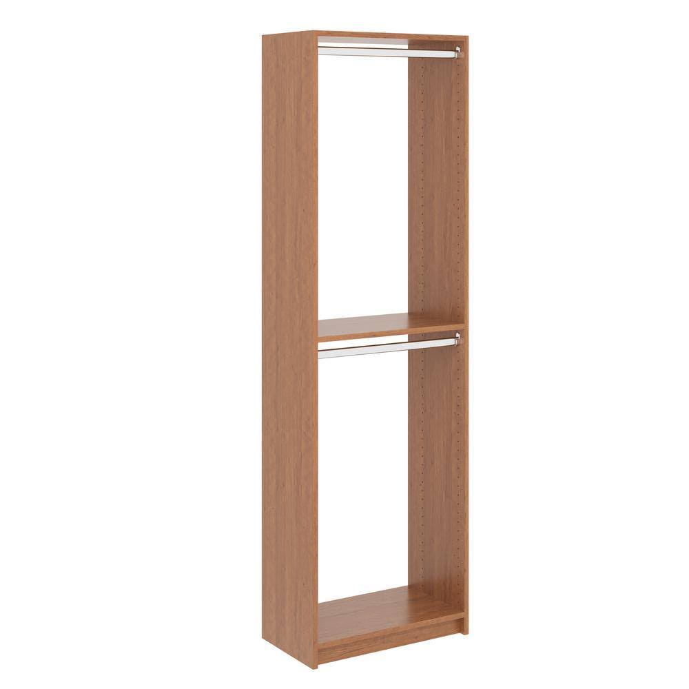 SNT1-BC 14 in. W D x 25.375 in. W x 84 in. H Amber Double Hanging Tower Wood Closet System