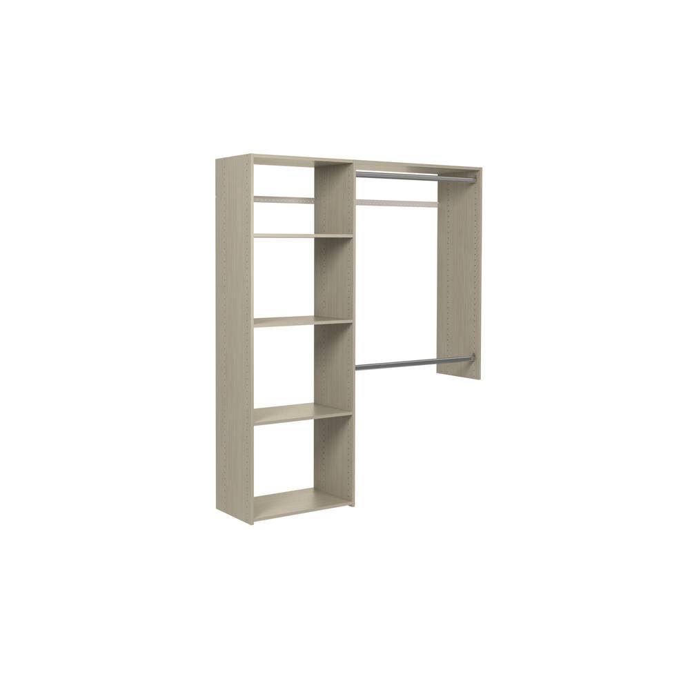 GR18 36 in. W   60 in. W Rustic Grey Wood Closet System