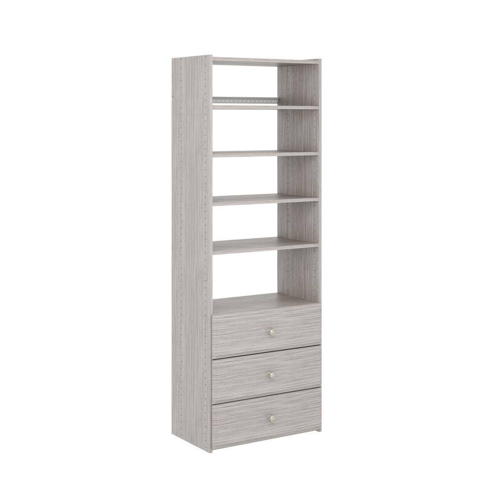 GR56 Premier Essential 25 in. W Rustic Grey Wood Closet Tower
