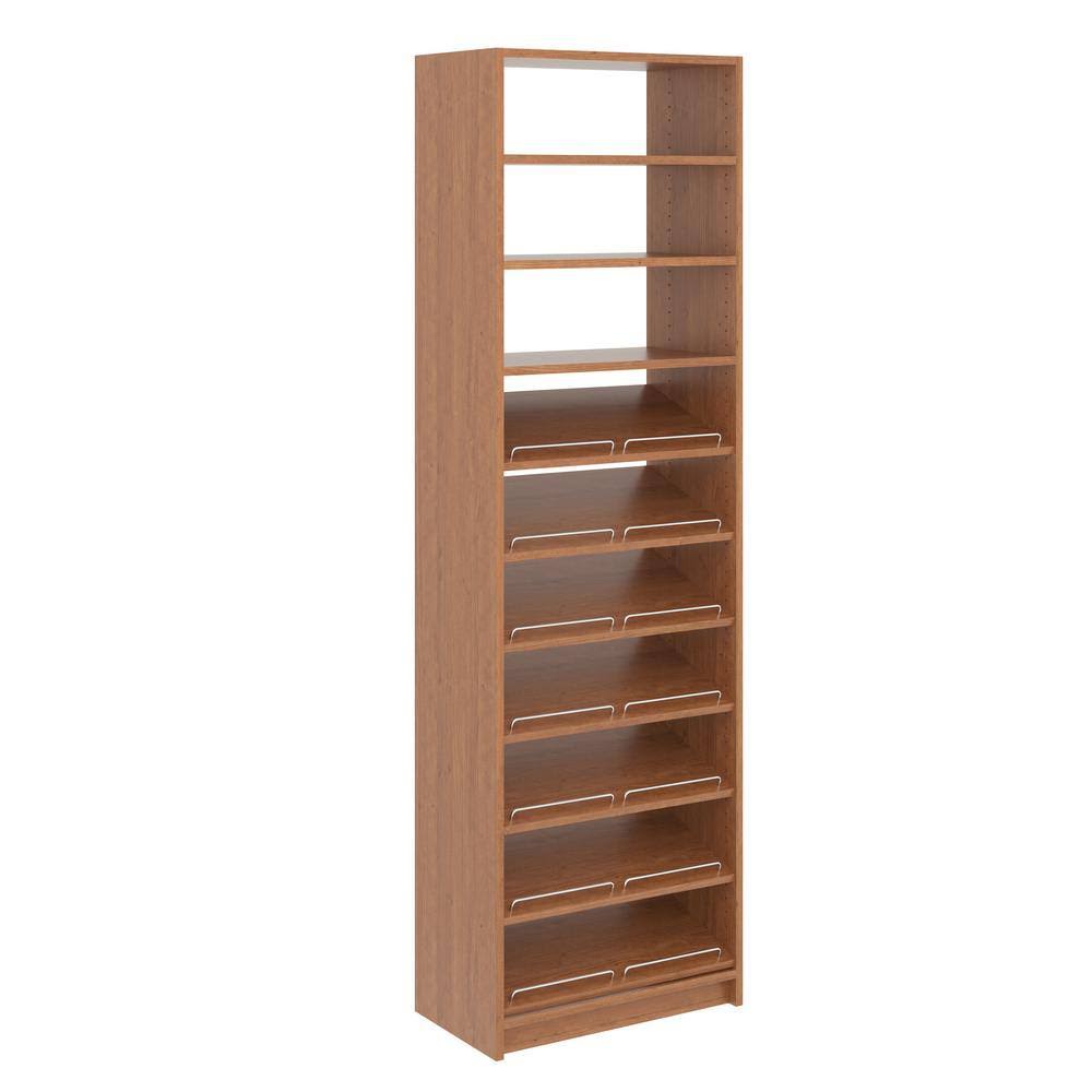 SNT4-BC 14 in. W D x 25.375 in. W x 84 in. H Amber Shoe Storage Tower Wood Closet System