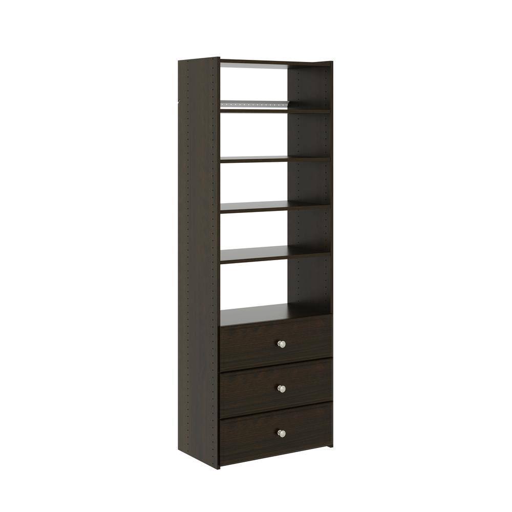 TR56 Premier Essential 25 in. W Espresso Wood Closet Tower