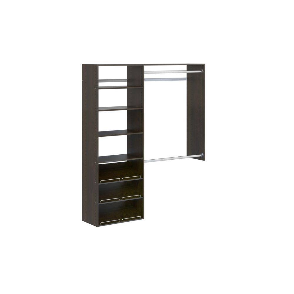 TR63 Premium 36 in. W .   60 in. W Espresso Wood Closet System