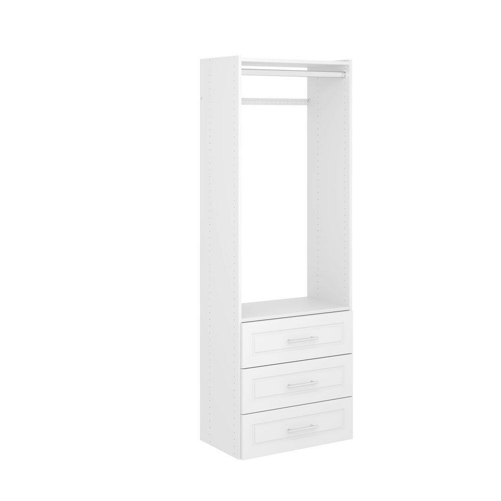 WH65 Modern Raised Elite 25 in. W White Wood Closet System