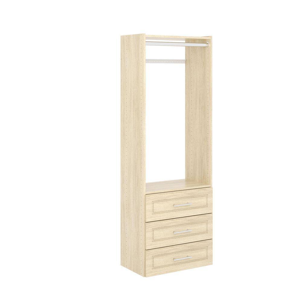 HG65 Modern Raised 25 in. W Harvest Grain Wood Closet System