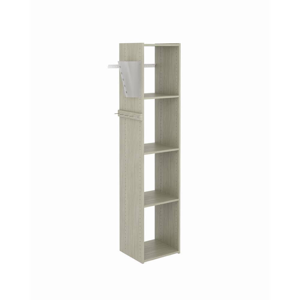 GR24 16 in. W Rustic Grey Wood Utility Closet Tower