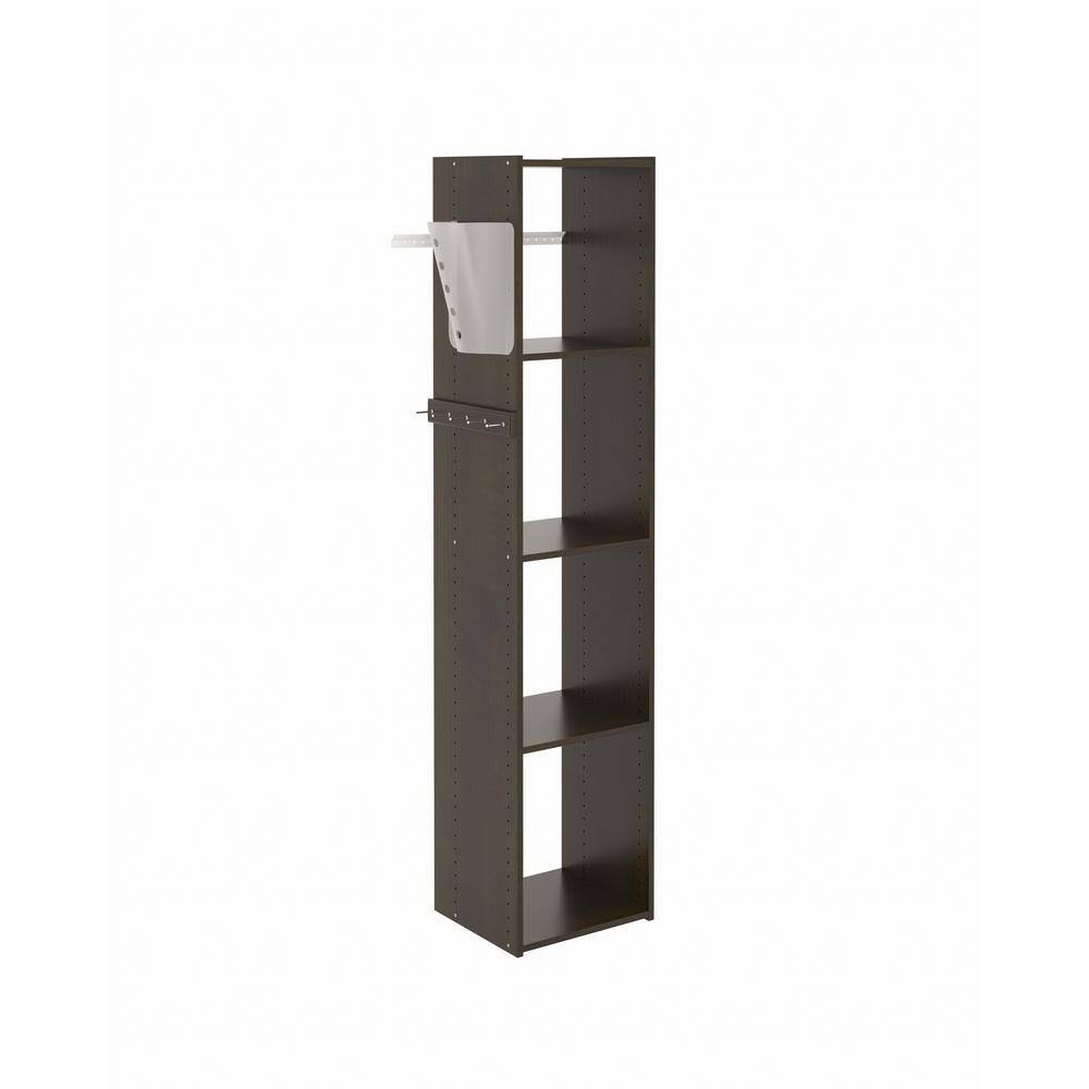 TR24 16 in. W Espresso Wood Utility Closet Tower