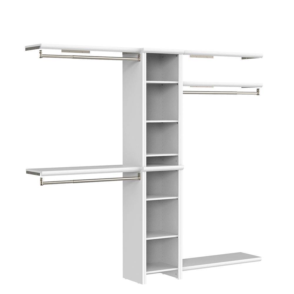 53016 Impressions Basic 48 in. W   112 in. W White Wood Closet System