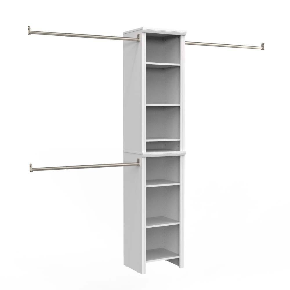 14855 Impressions Narrow 48 in. W   112 in. W White Wood Closet System