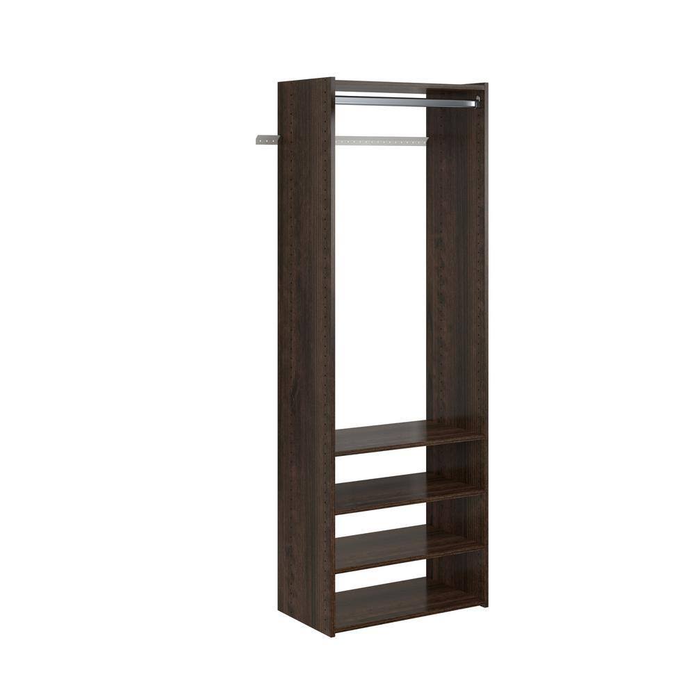 TR27 Select 25 in. W Espresso Wood Closet Tower