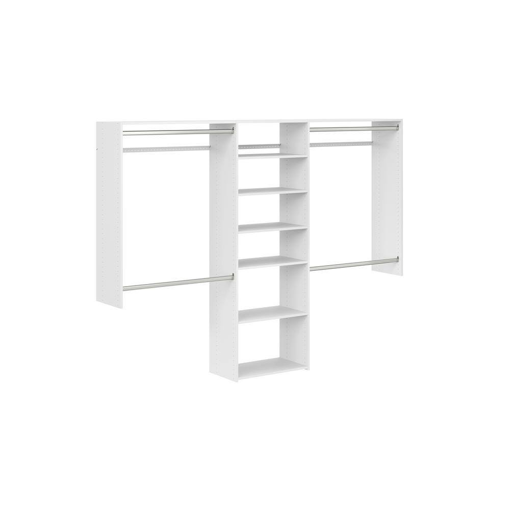 WH53 Essential Deluxe 60 in. W   96 in. W White Wood Closet System