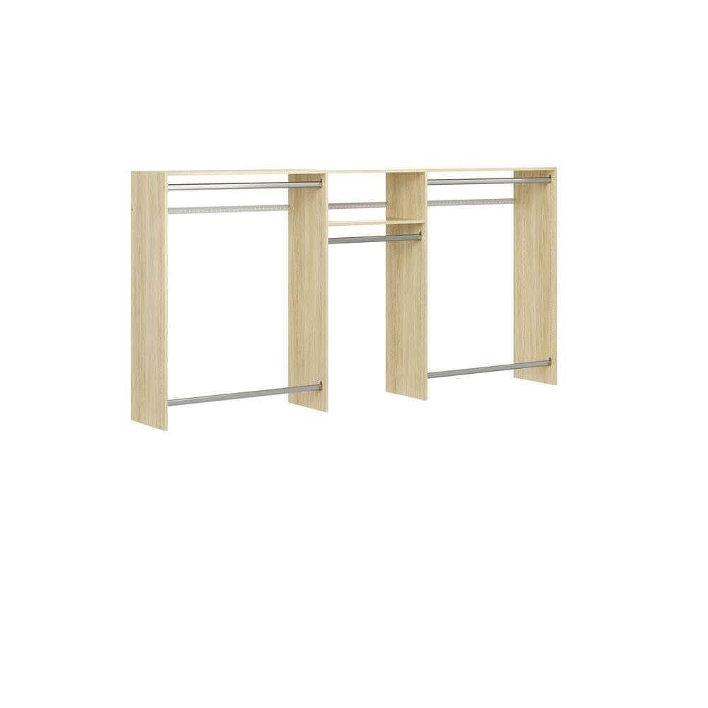 HG16 Basic Hanging 60 in. W   96 in. W Harvest Grain Wood Closet System