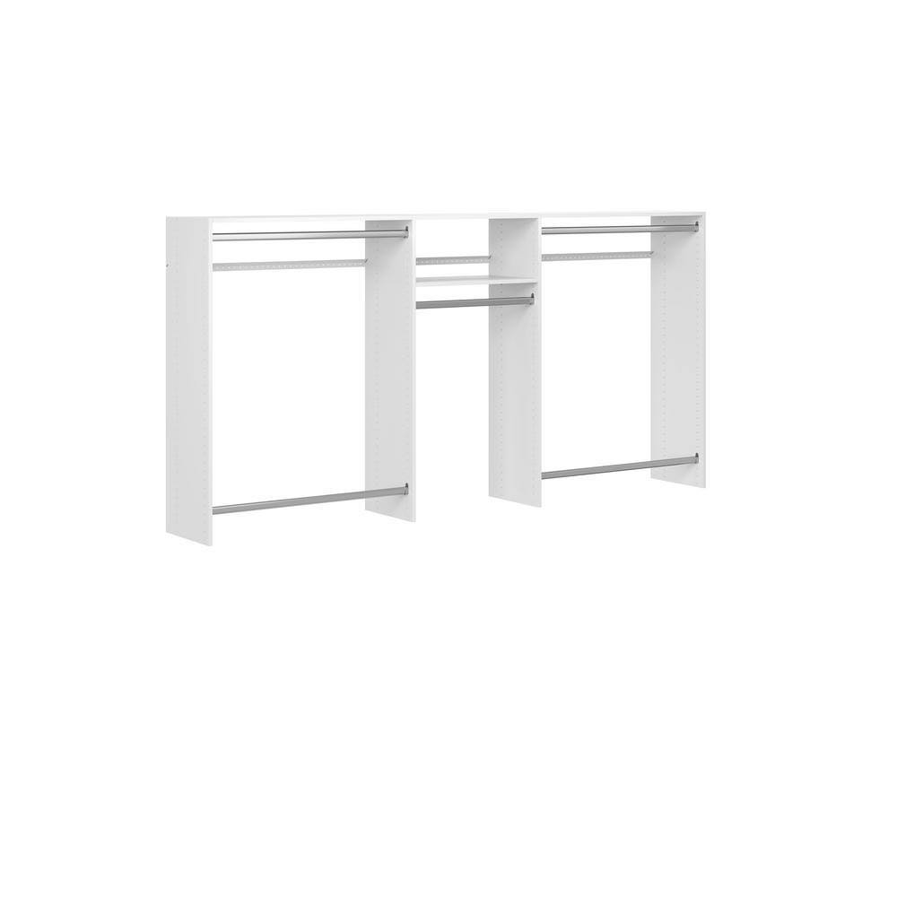 WH16 Basic Hanging 60 in. W   96 in. W White Wood Closet System