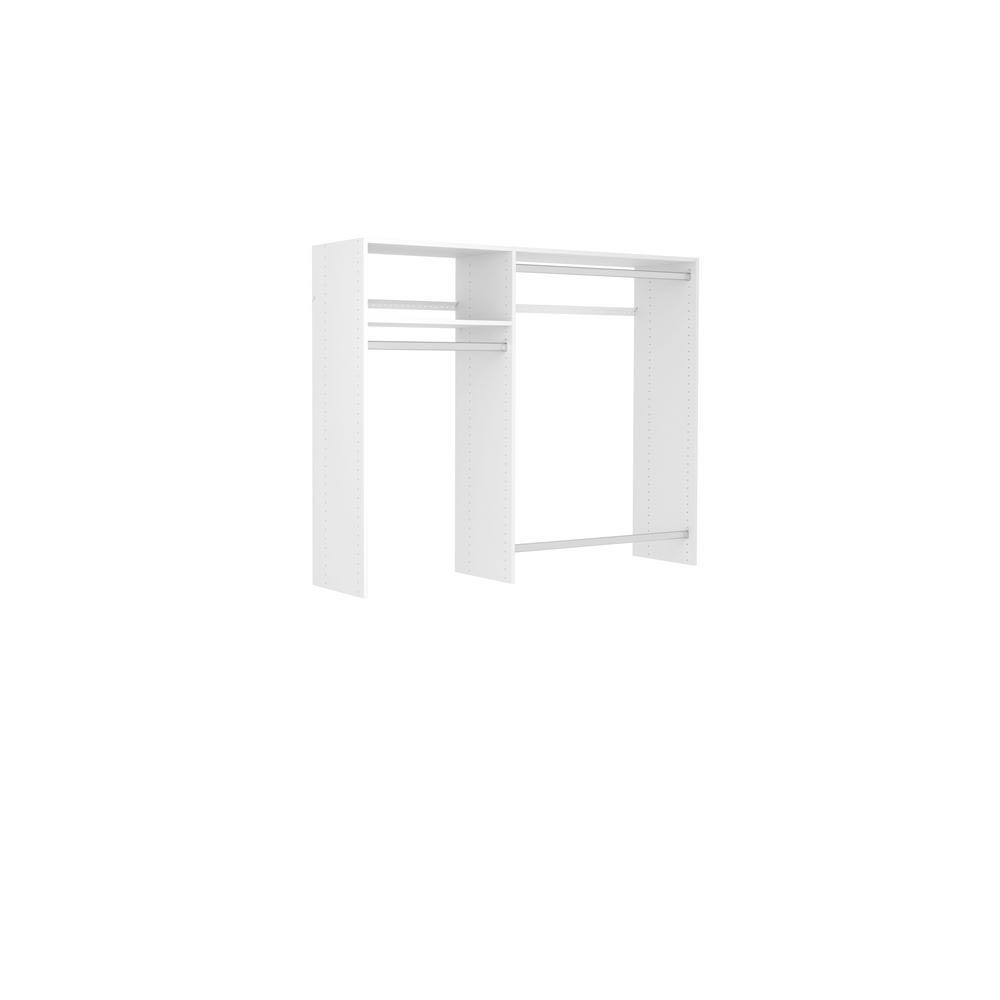 WH15 36 in. W   60 in. W White Wood Closet System