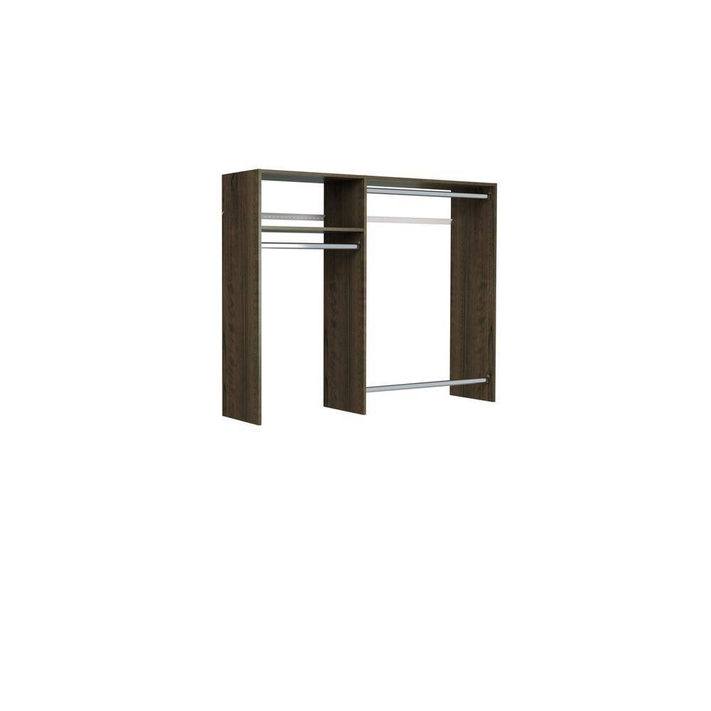 TR15 36 in. W   60 in. W Espresso Wood Closet System