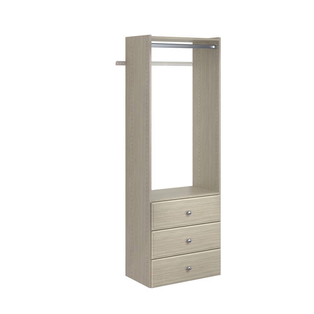 GR26 Elite 25 in. W Rustic Grey Wood Closet Tower