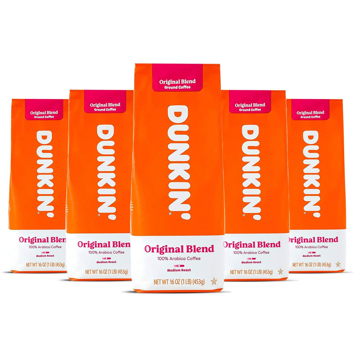 Dunkin  Donuts Dunkin Donuts Coffee Pack of 5 (Original, 1 Pound (Pack Of 5)), 16.0 Ounce