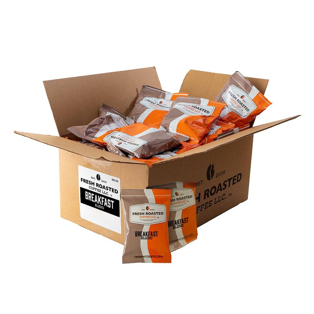 Fresh Roasted Coffee, Breakfast Blend, Kosher, Pre-Ground Fractional Packs, 2.25 Ounce, 36 Count