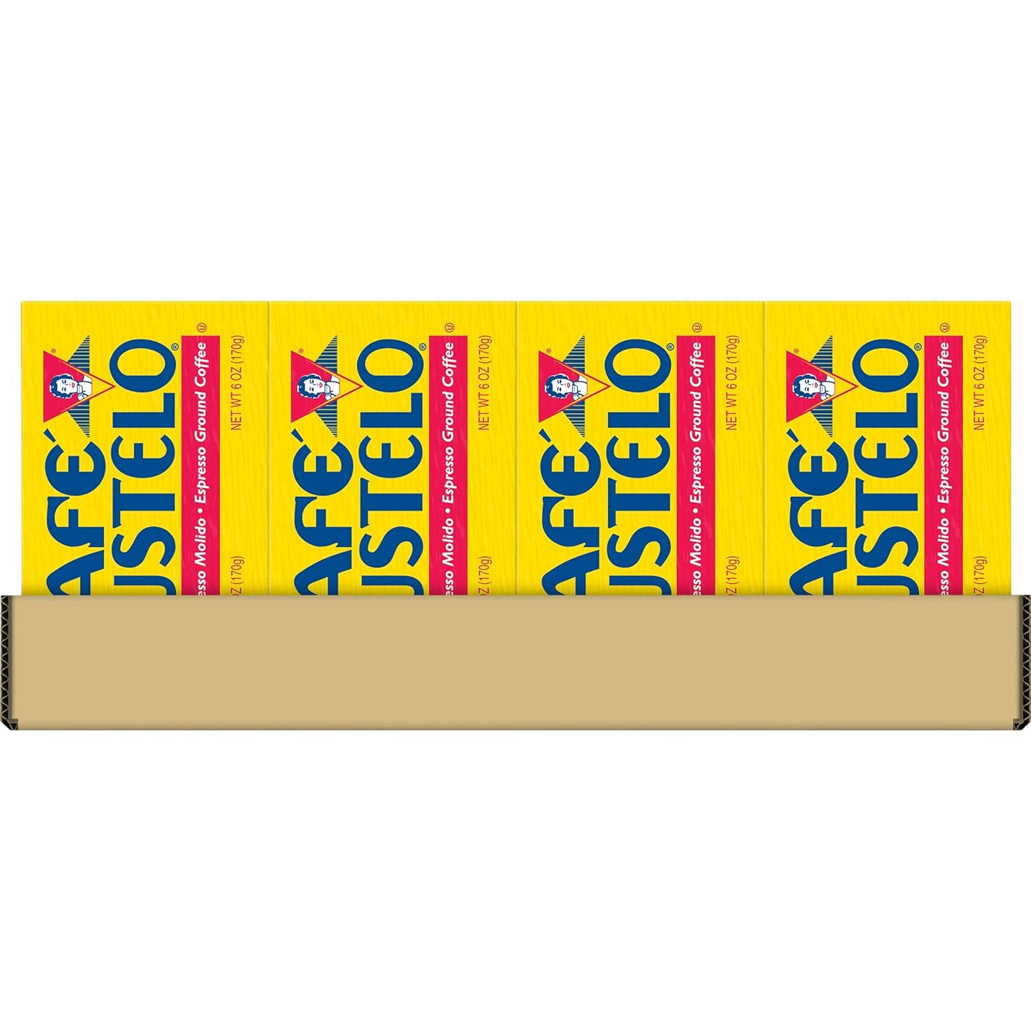 Café Bustelo Espresso Dark Roast Ground Coffee Brick, 6 Ounces (Pack of 12)