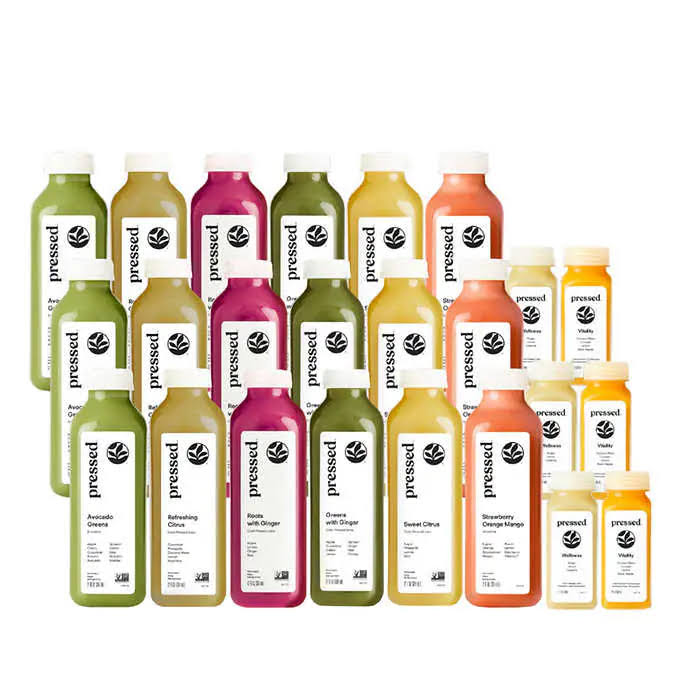 Pressed 3-day Beginner Cleanse Bundle   24 bottles, 18 Juice and 6 Shots