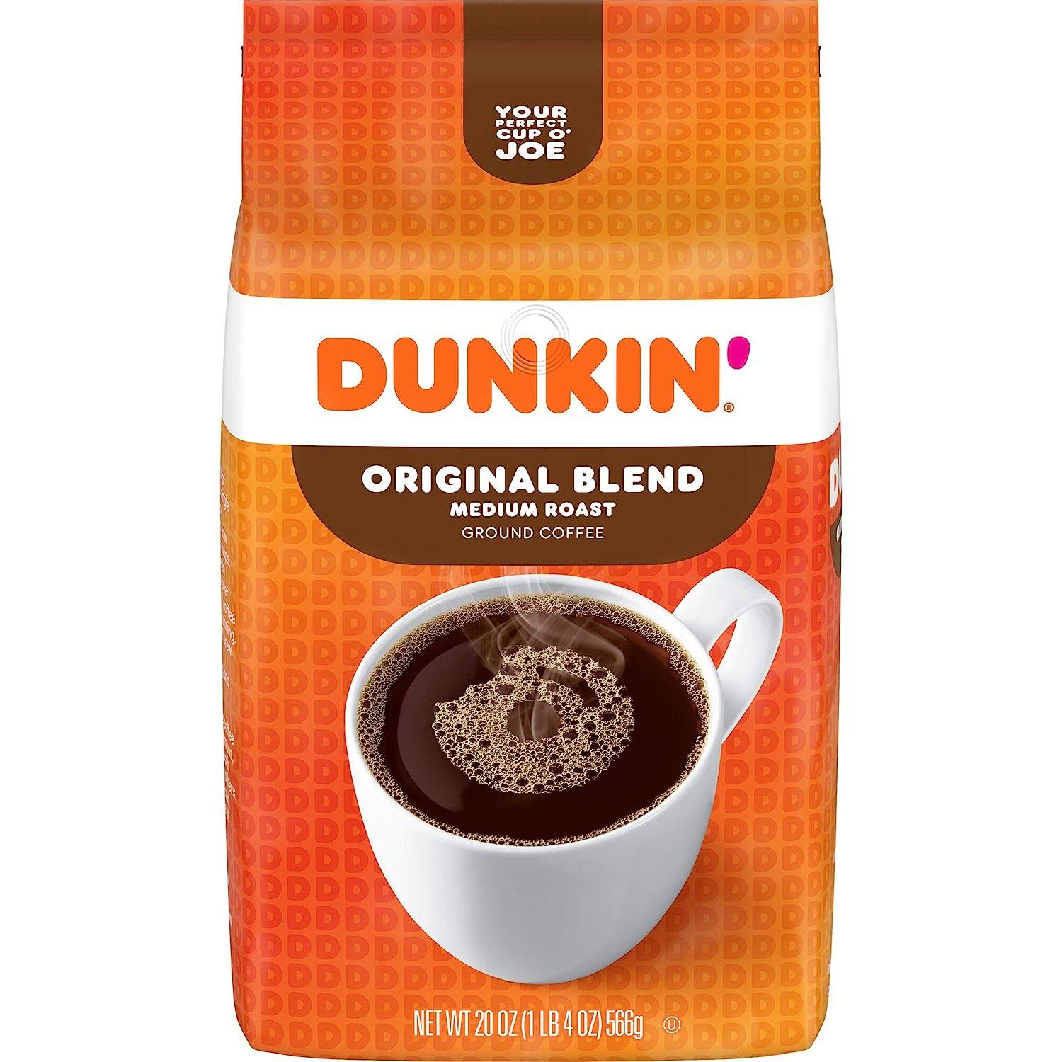 Dunkin  Original Blend Medium Roast Ground Coffee, 20 Ounces (Pack of 6)