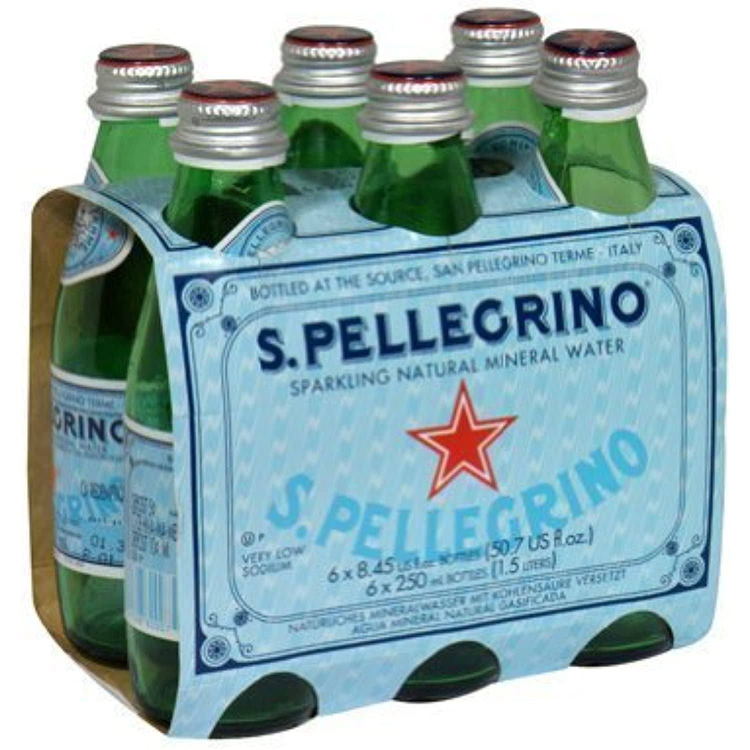 S. Pellegrino Sparkling Mineral Water, 8.5 Ounce (24 Glass Bottles)