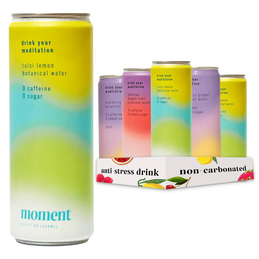 Moment Botanical Water, Rotating Still Flavors, Zero Added Sugar, Variety 12-Pack, 11.5 fl oz