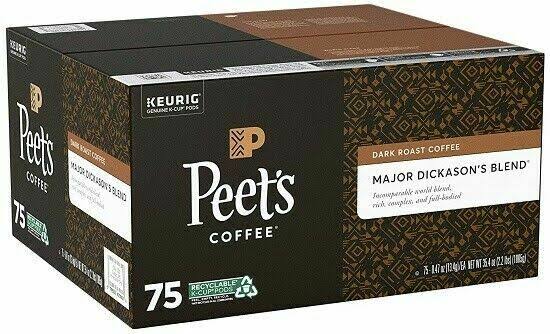 Peet s Coffee Major Dickason s Blend K-Cups, Dark Roast (75 ct.)