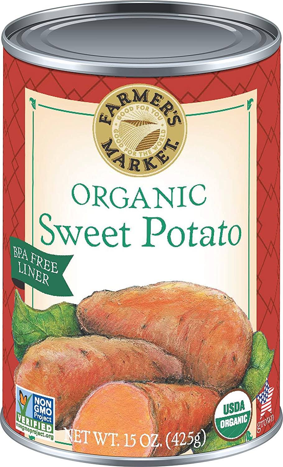 Farmer s Market Foods Canned Organic Sweet Potato Puree, 15 Ounce (Pack of 12)
