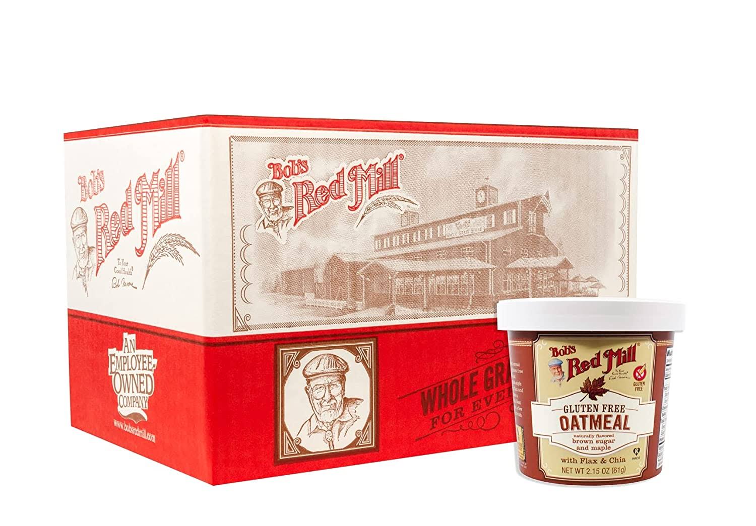 Bob s Red Mill Gluten Free Oatmeal Cup, Brown Sugar   Maple, 2.15-ounce (Pack of 12)