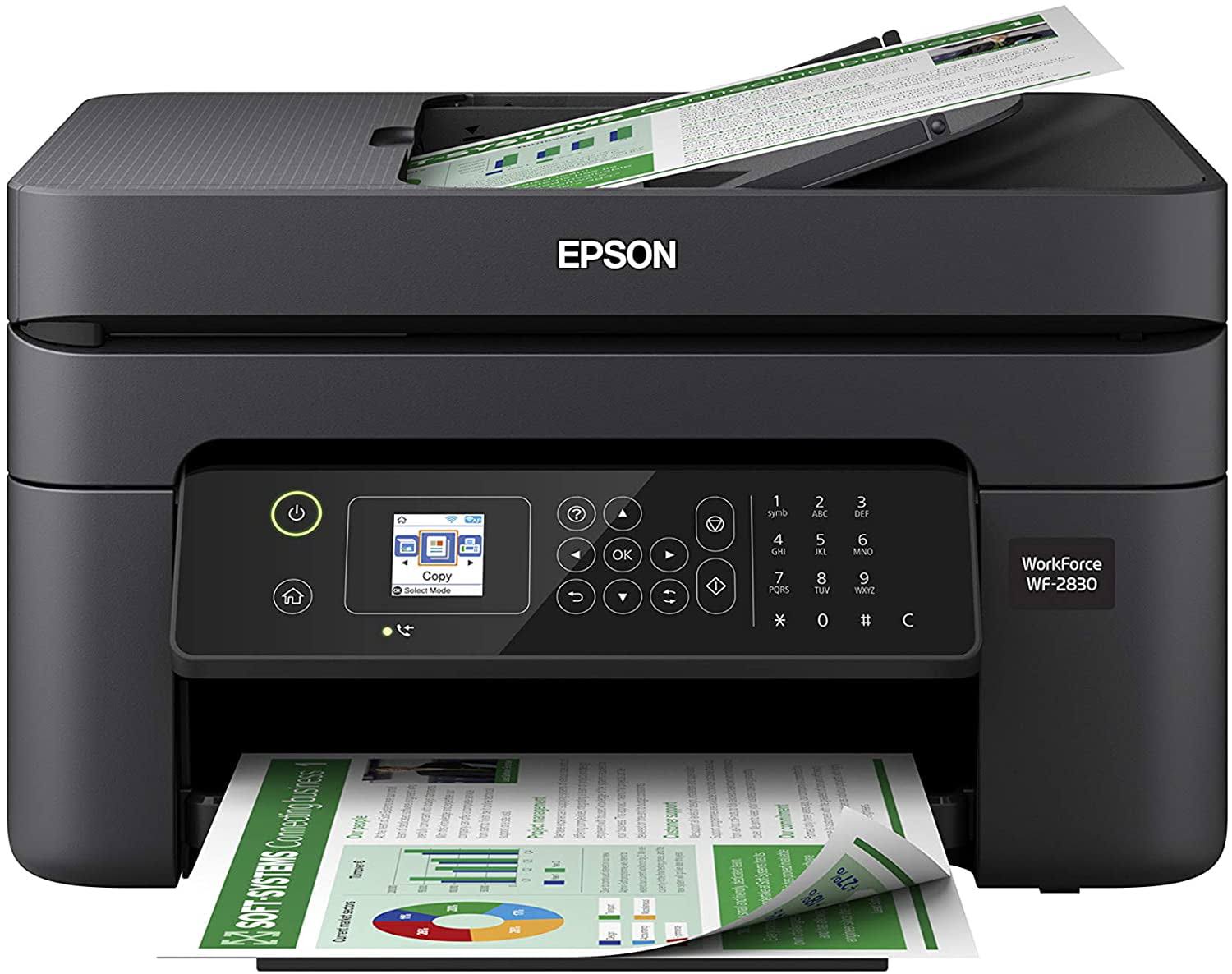 Workforce WF-2830 All-in-One Wireless Color Printer with Scanner, Copier and Fax