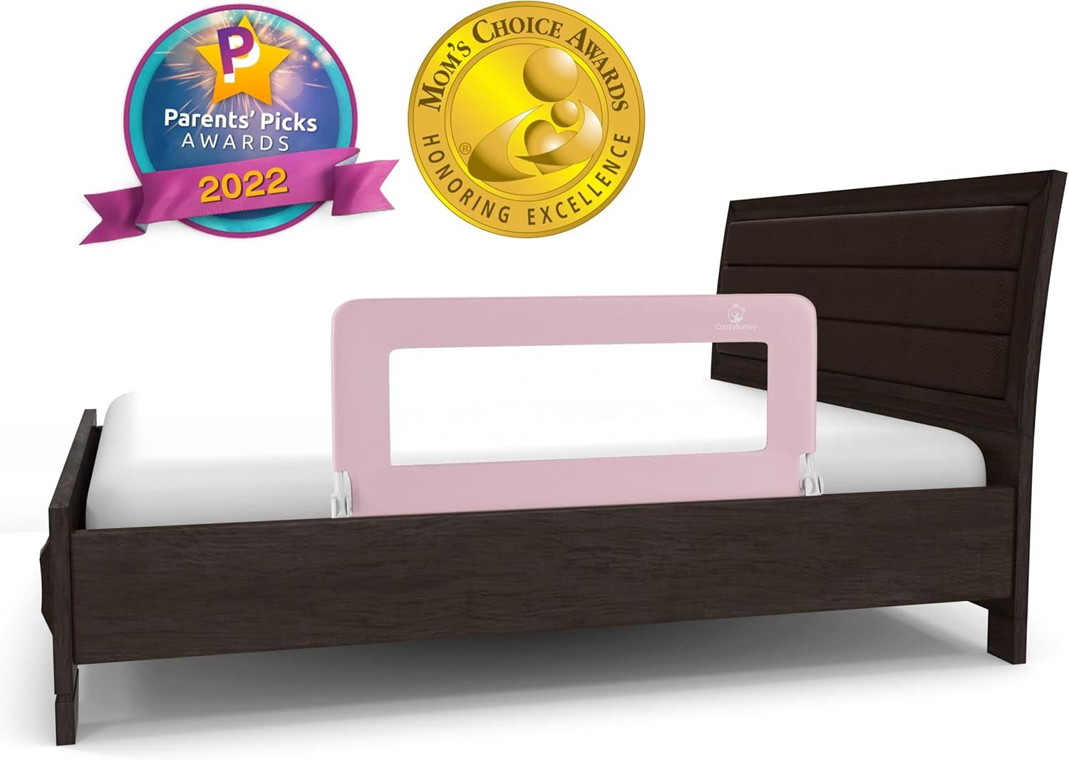 Bed Rail for Toddlers | Bed Rails for Kids, Twin, Full, Queen   King Size Bed   Adjustable Toddler Bed Rail Guard   Swing Down Baby Bed Side Rail   Pink, Regular (35.5  x 19.5 )