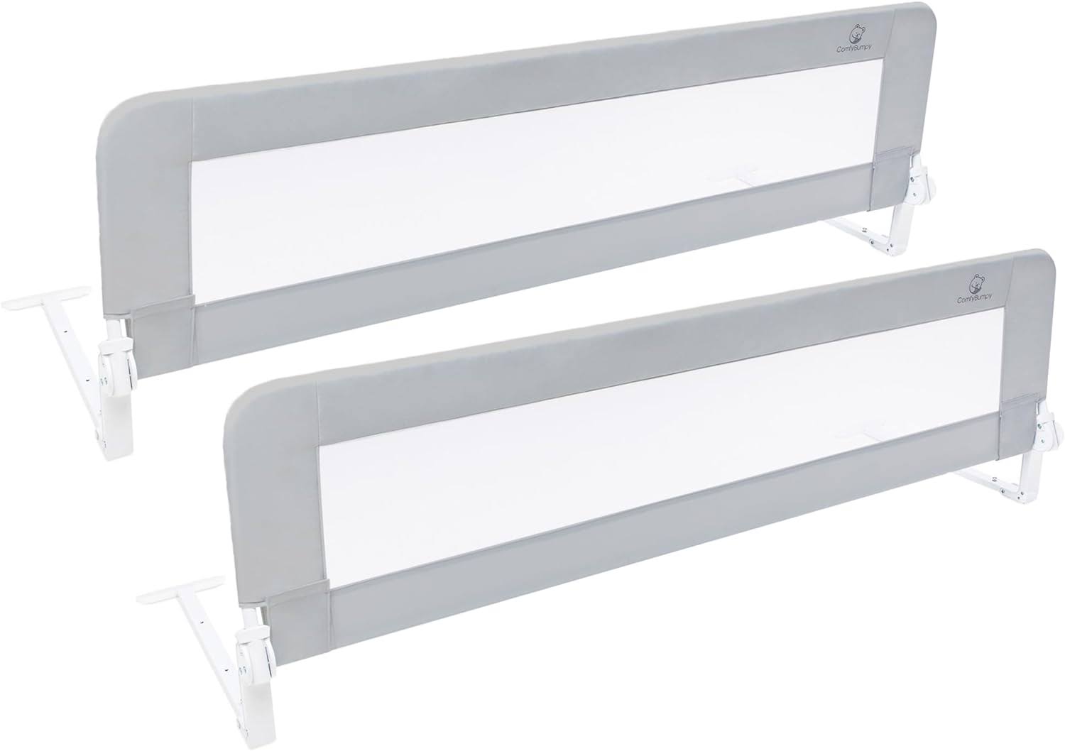 Extra Long Toddler Bed Rails   Baby Bed Rail Guard for Kids, Twin, Full, King and Queen Beds   Adjustable Bed Rail for Toddlers   Baby Bed Side Bedrails   Gray, XL (59  x 19.5 ), Pack of 2