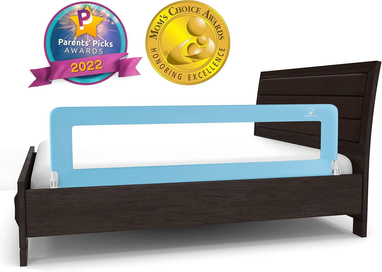 59 inch Extra Long Bed Rail for Toddlers   Baby Bed Rail Guard for Kids, Twin, Full, King and Queen Beds   Adjustable Toddler Bed Rails   Baby Bed Side Bedrails   Blue, XL (59  x 19.5 )