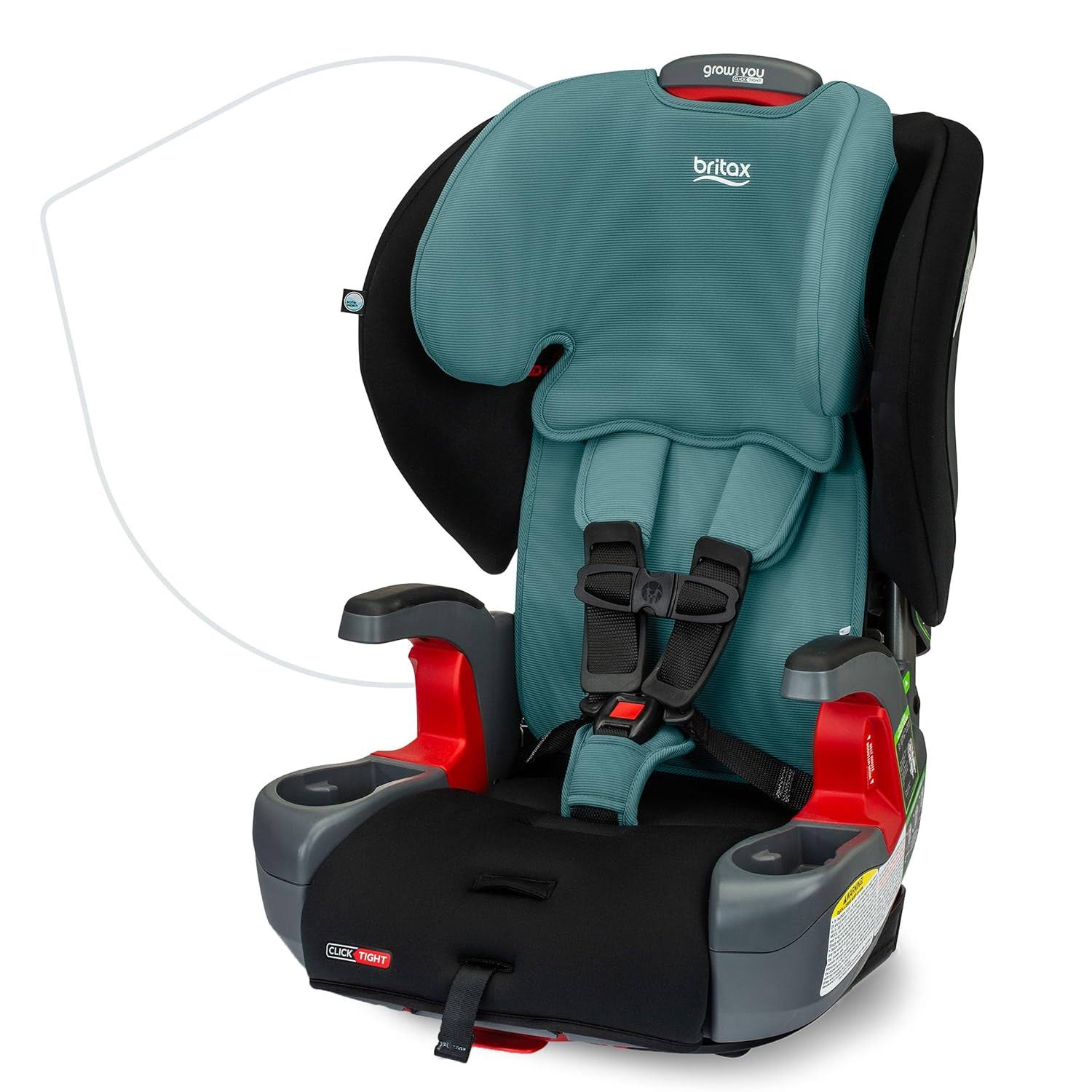 Grow with You ClickTight Harness-2-Booster Car Seat, 2-in-1 High Back Booster, Green Contour