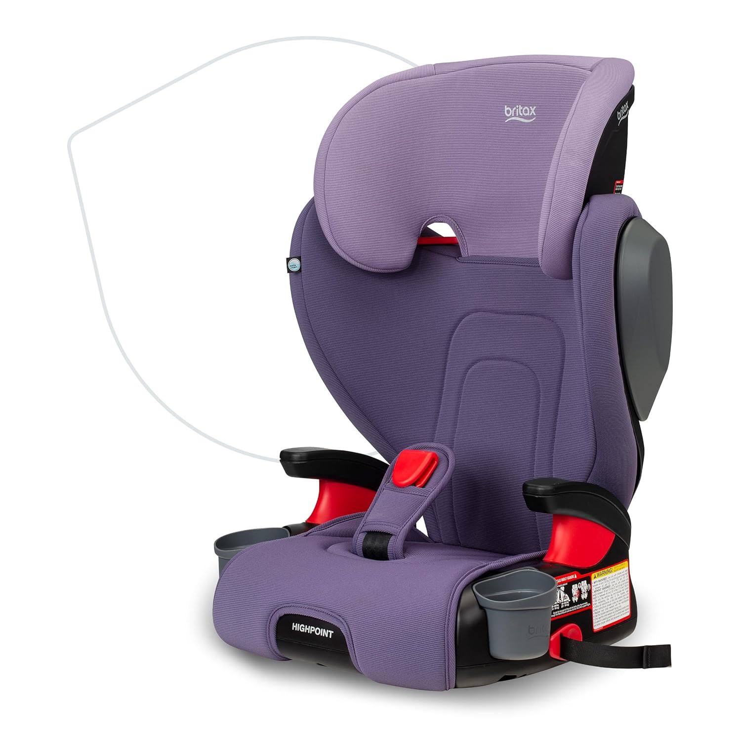 Highpoint Backless Belt-Positioning Booster Seat, SafeWash Purple Ombre